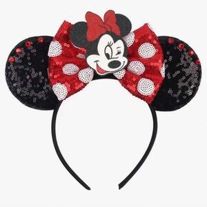 Disney Minnie Mouse Sequin Ears Headband New Women’s